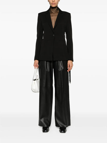 Fringed Twill Blazer