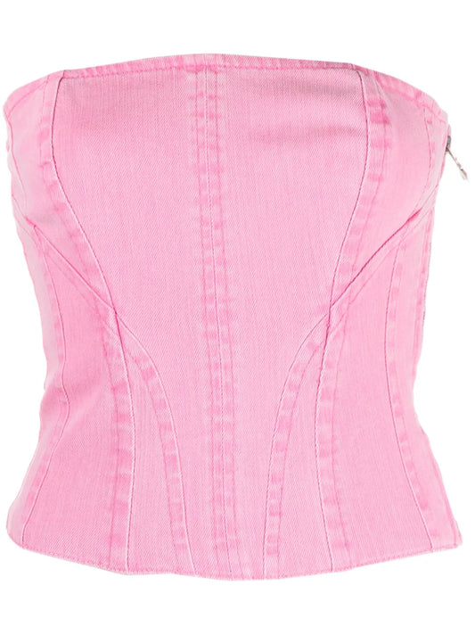 Essential Denim Bustier Top