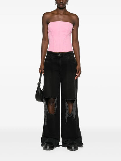 Essential Denim Bustier Top