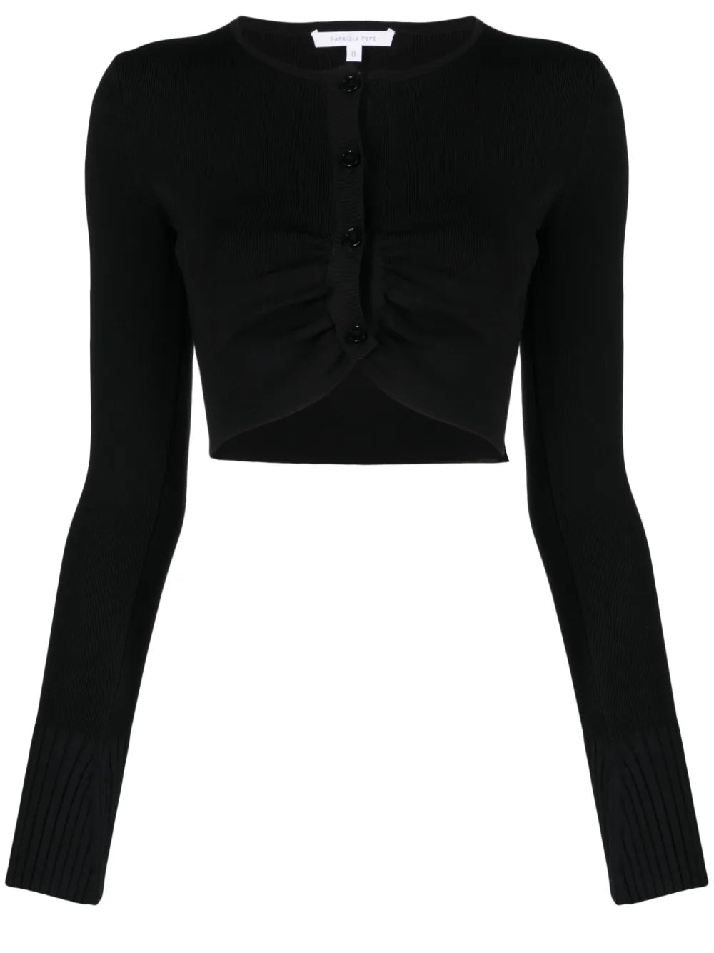 Ruched Cropped Cardigan