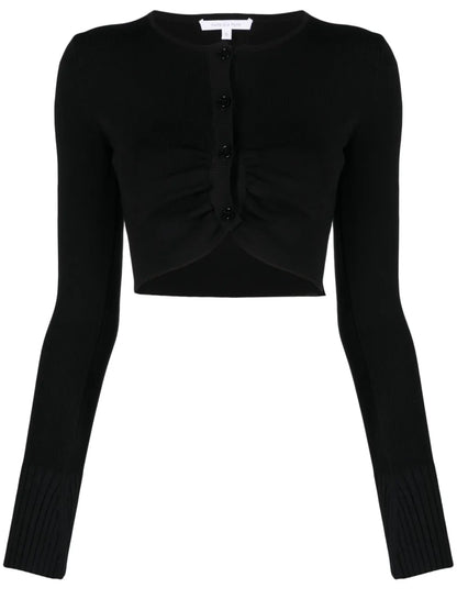 Ruched Cropped Cardigan
