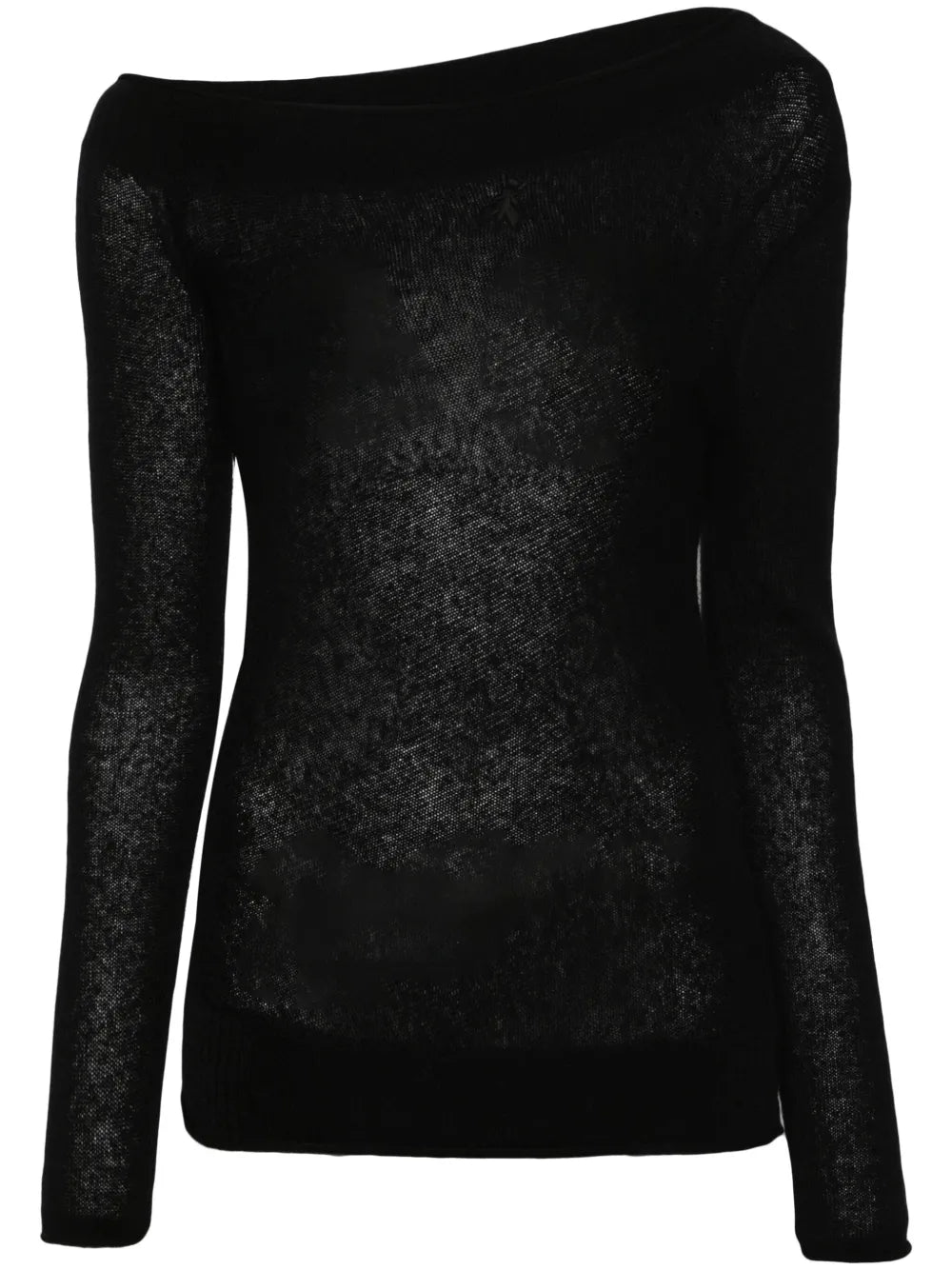 Boat-Neck Brushed-Effect Jumper