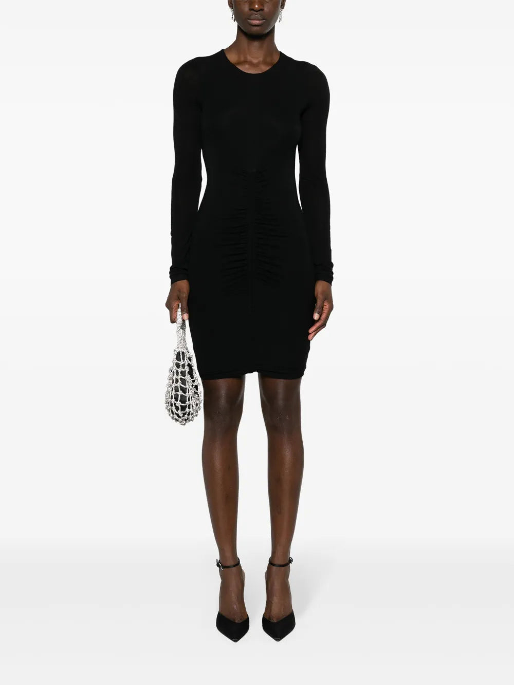 Ruched Jersey Minidress
