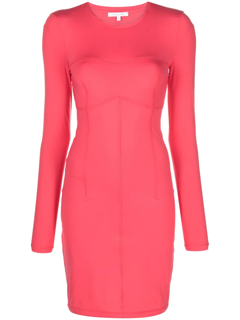 Exposed Stitching Fitted Dress