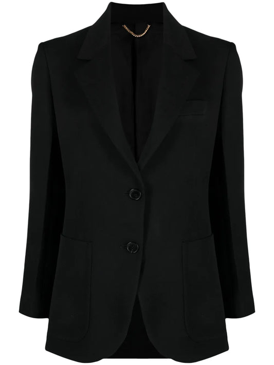 Gabardine Single-Breasted Blazer