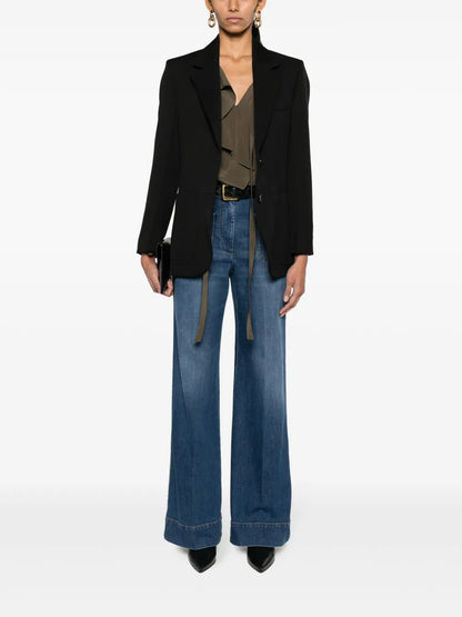 Gabardine Single-Breasted Blazer