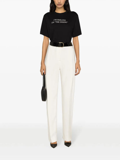 Slogan-Print Organic Cotton T-Shirt