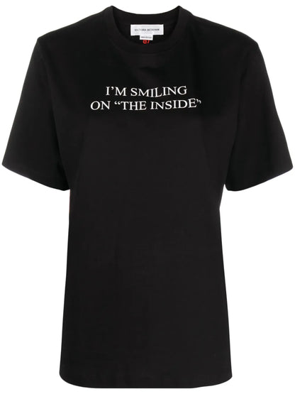 Slogan-Print Organic Cotton T-Shirt