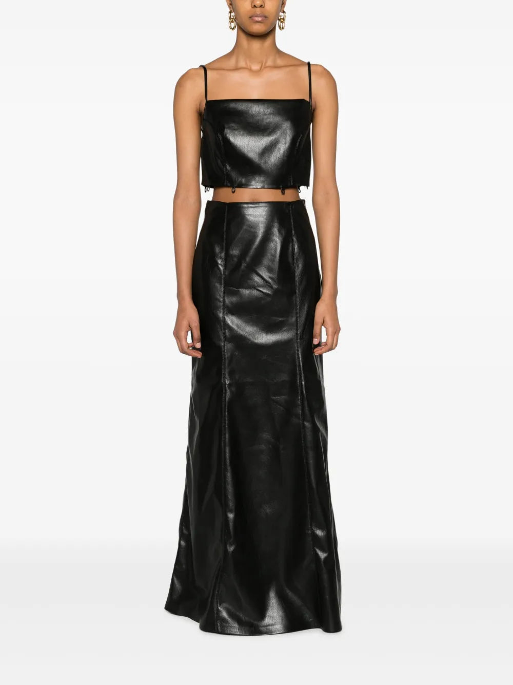 Carlotta Faux-Leather Maxi Skirt