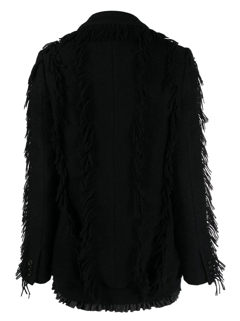 Fringe-Detailing Wool-Blend Blazer