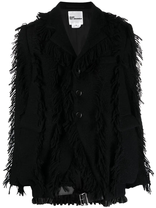 Fringe-Detailing Wool-Blend Blazer