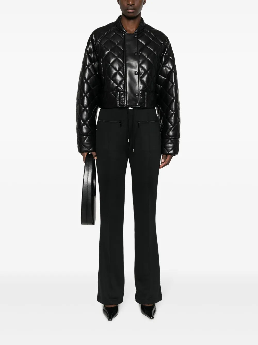 Drawstring Bootcut Track Pants