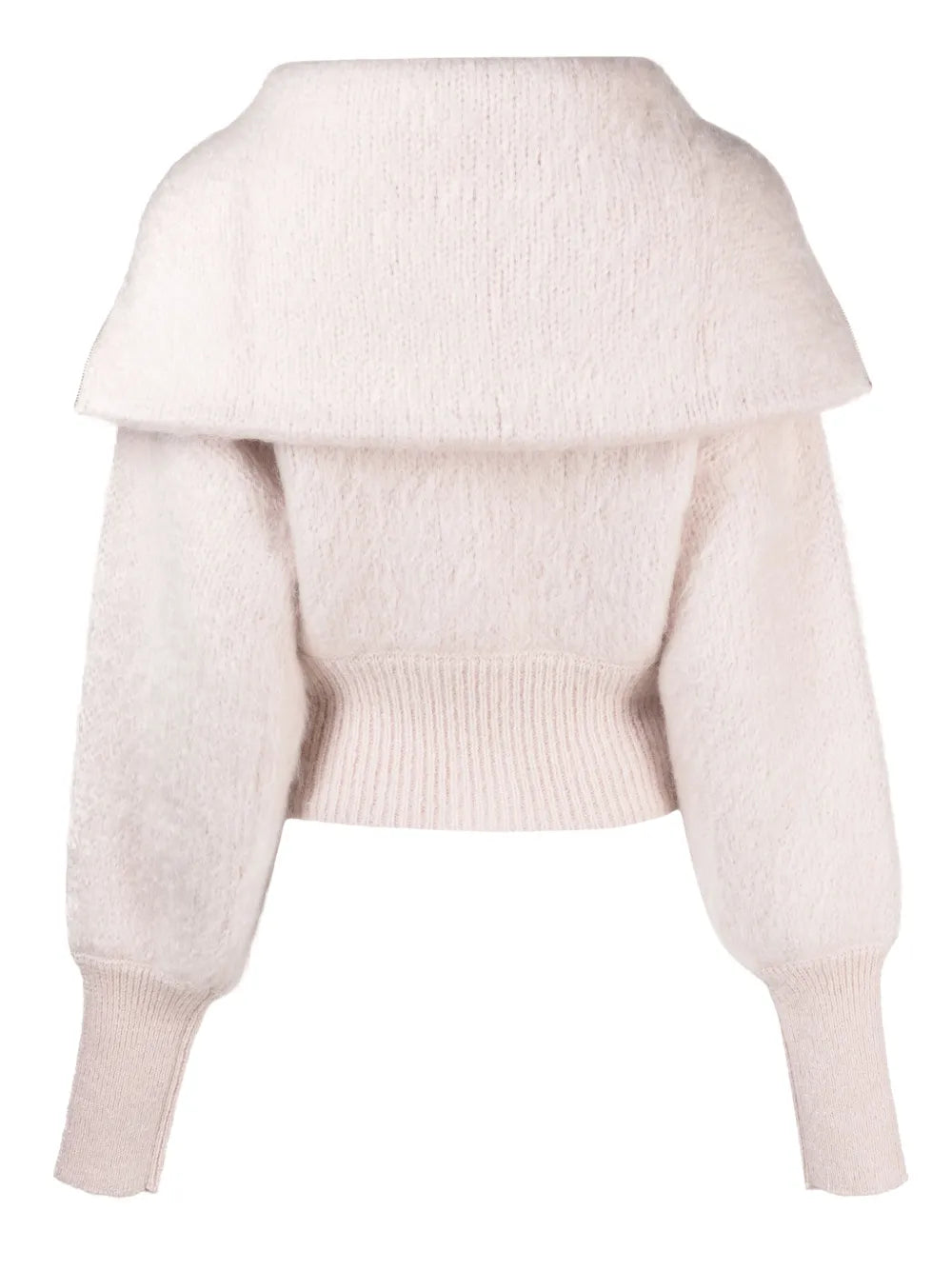 Jen Brushed-Effect Zip-Up Cardigan