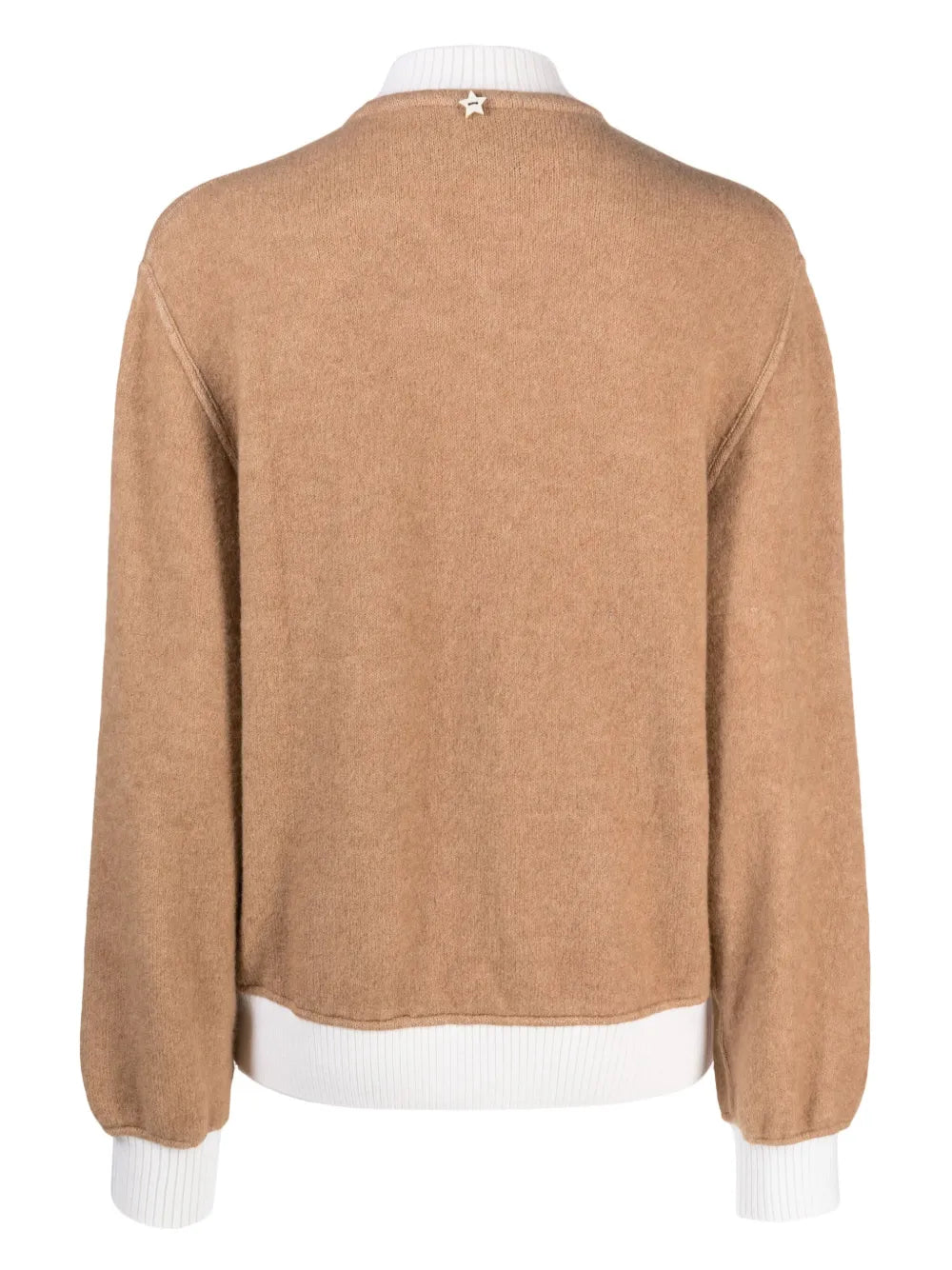 Colour-Block Zip-Up Cardigan