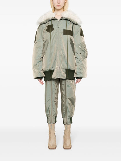 Zip-Detail Cropped Trousers