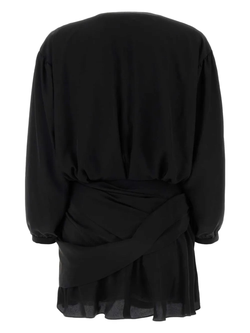 V-Neck Silk Minidress