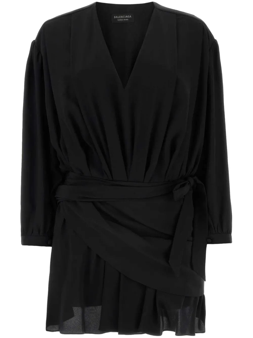V-Neck Silk Minidress