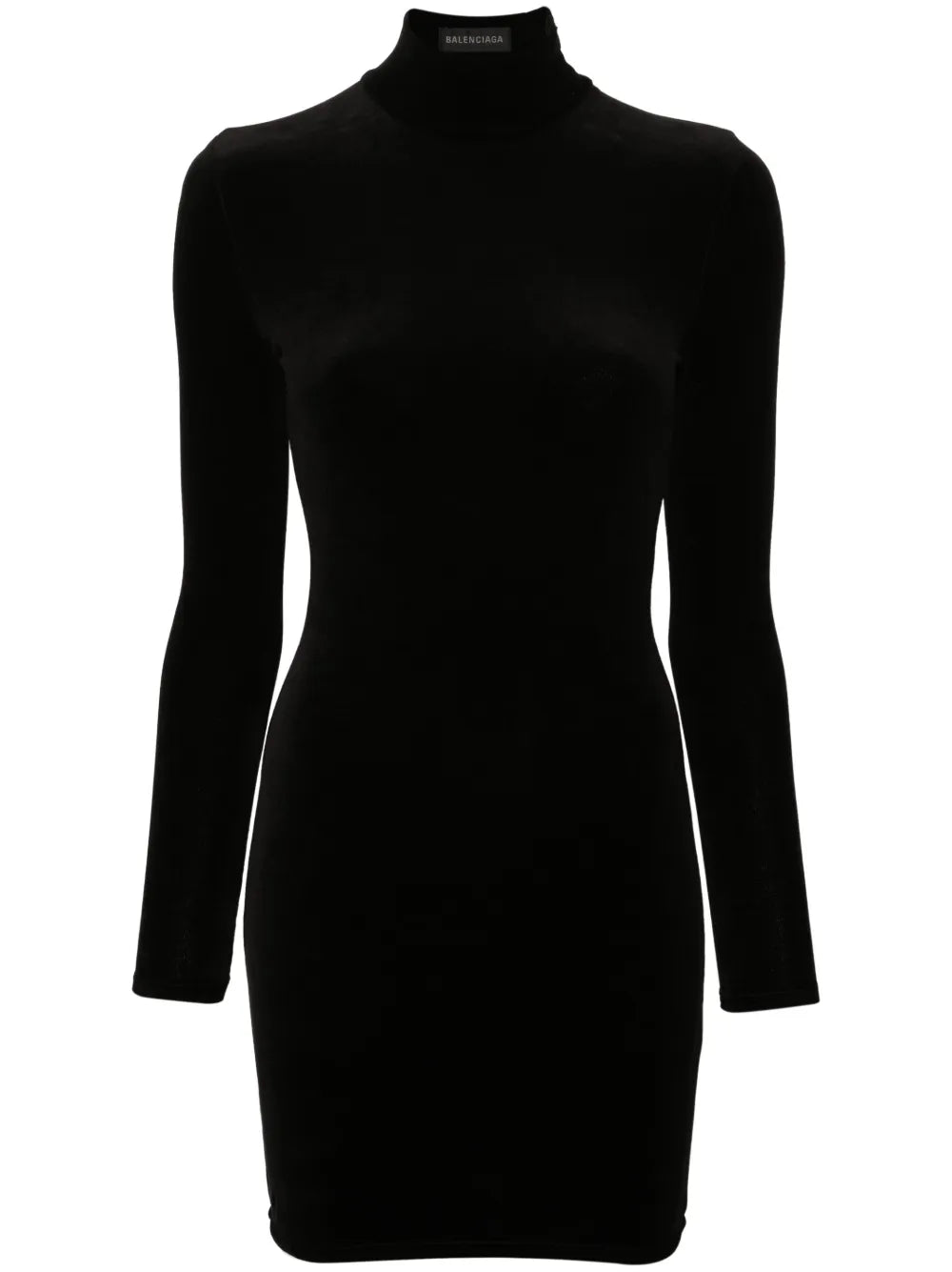 Logo-Appliqué Velvet Minidress