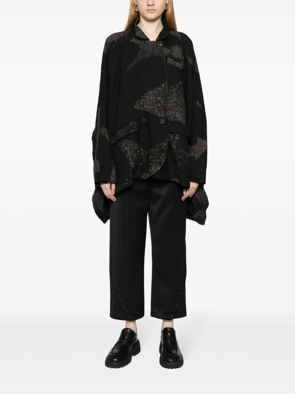 Asymmetric Double-Breasted Jacket