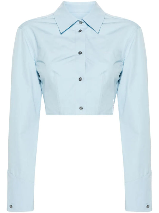 Boned-Waist Cotton Shirt