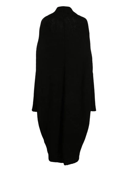 Mock-Neck Knitted Midi Dress