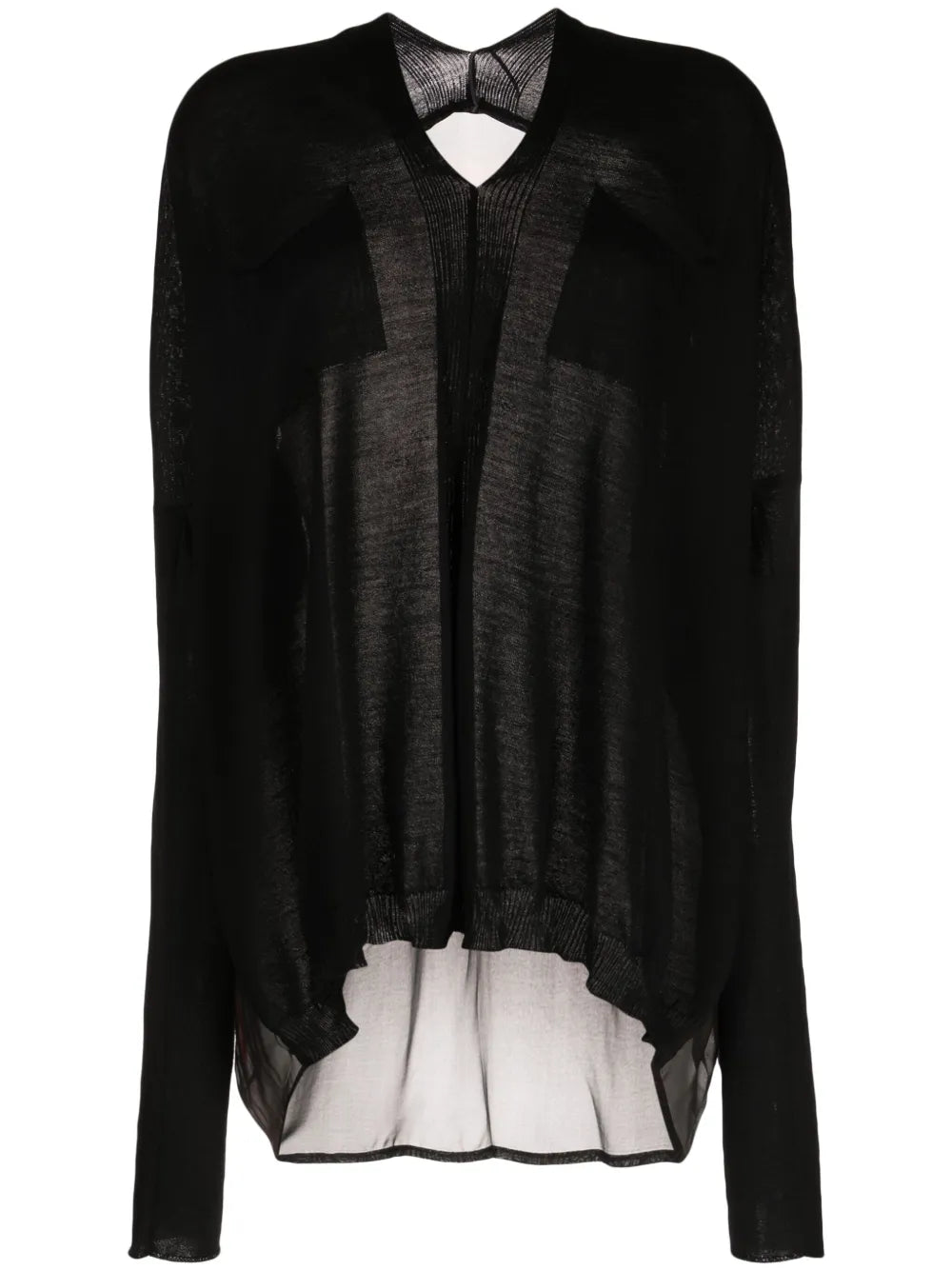 Abstract-Print Wool Blouse