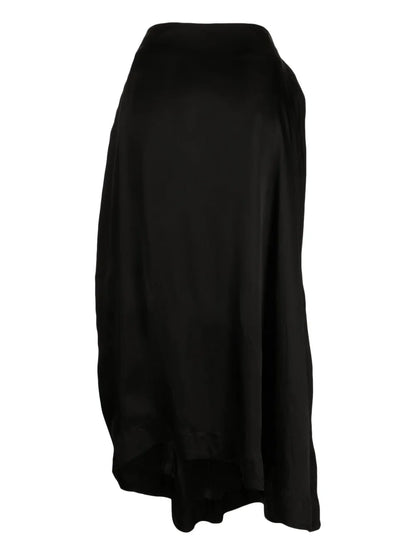 Asymmetric Cotton Midi Skirt