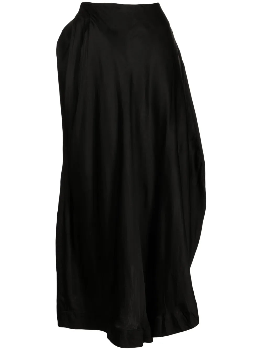 Asymmetric Cotton Midi Skirt
