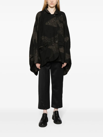Distressed Double-Breasted Peacoat