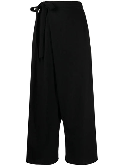 Wraparound Drop-Crotch Trousers