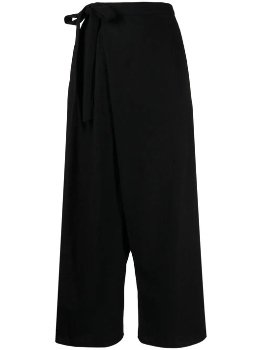 Wraparound Drop-Crotch Trousers