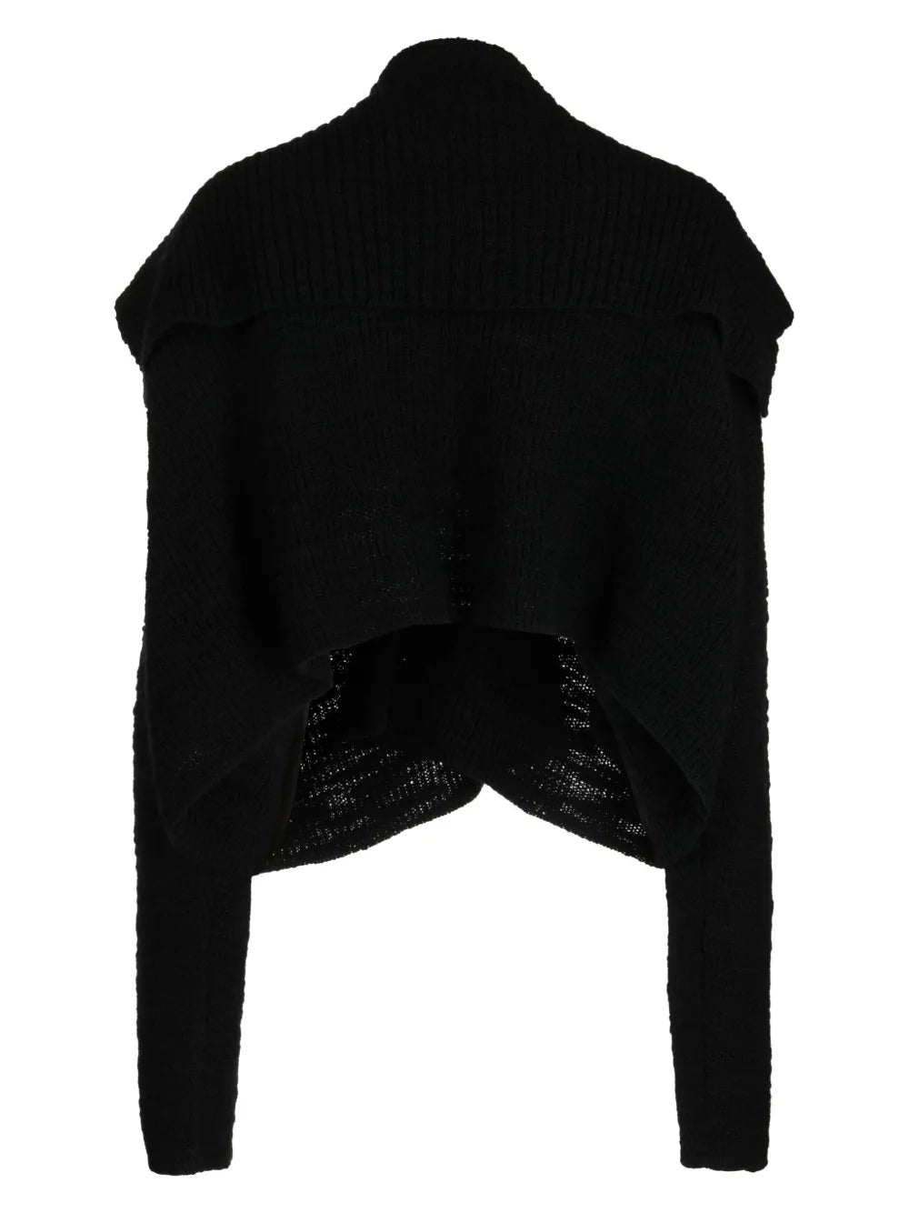 Spread-Collar Wool Bolero