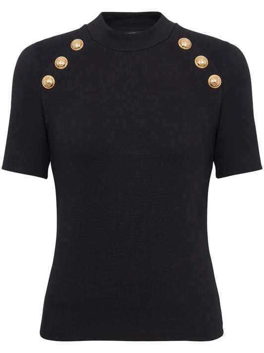 6-Button Raglan-Sleeve T-Shirt