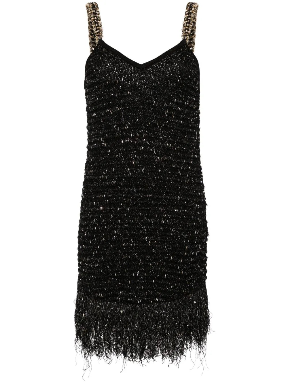 Fringed Lurex Tweed Minidress