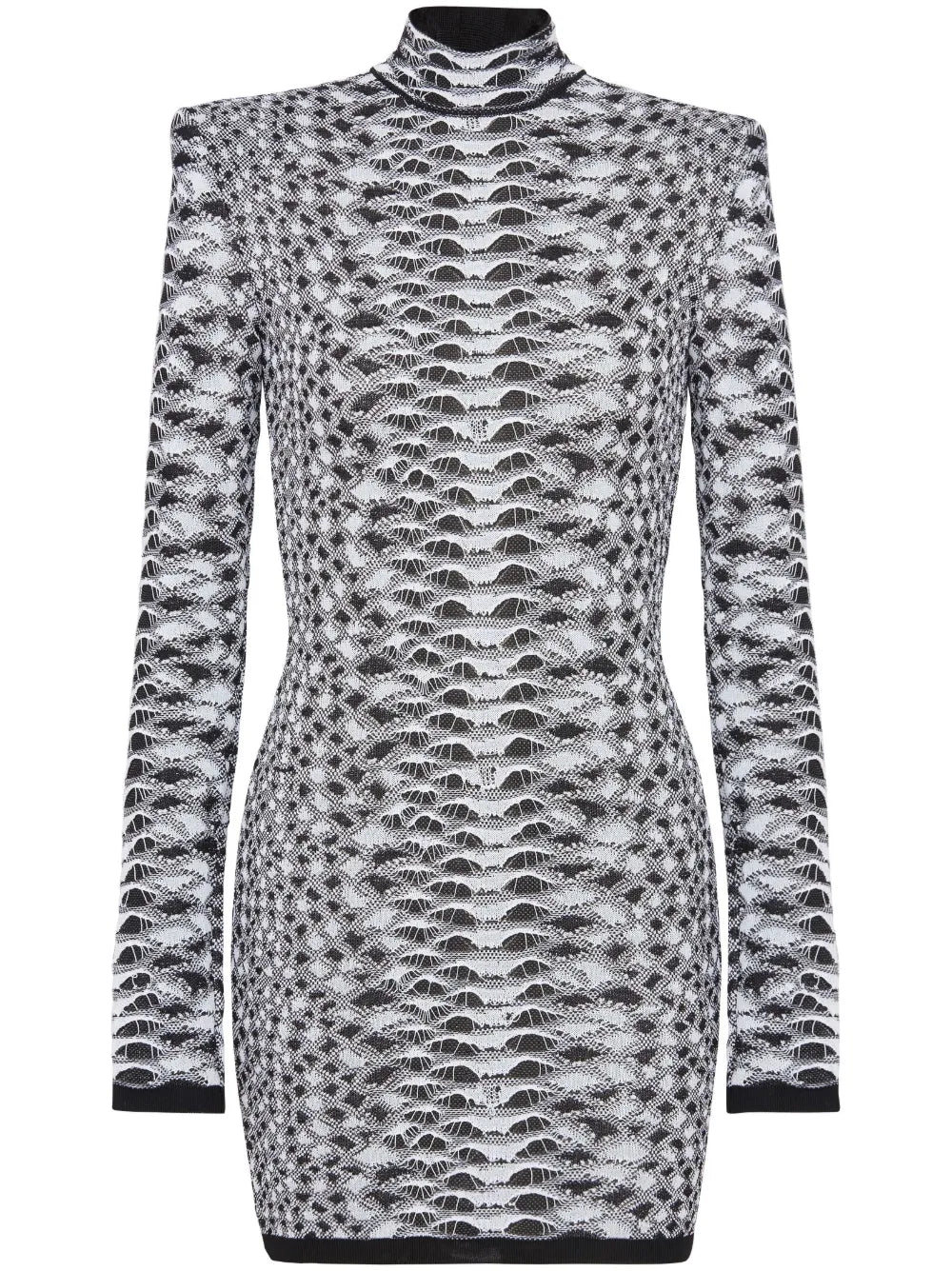 Python-Jacquard Knitted Minidress
