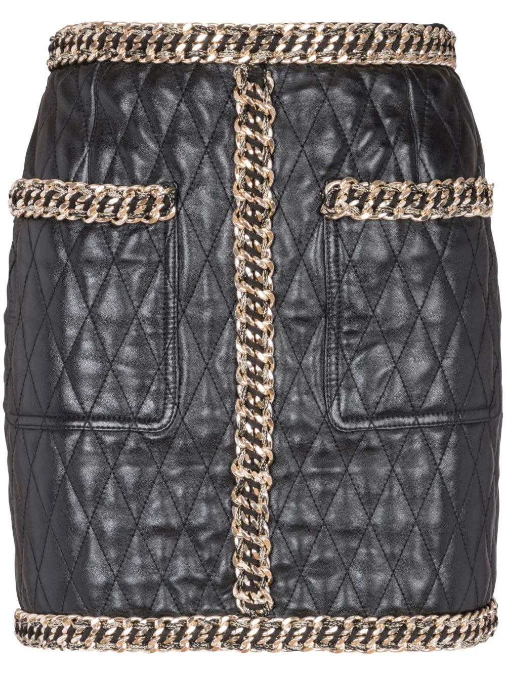 Quilted Leather Miniskirt