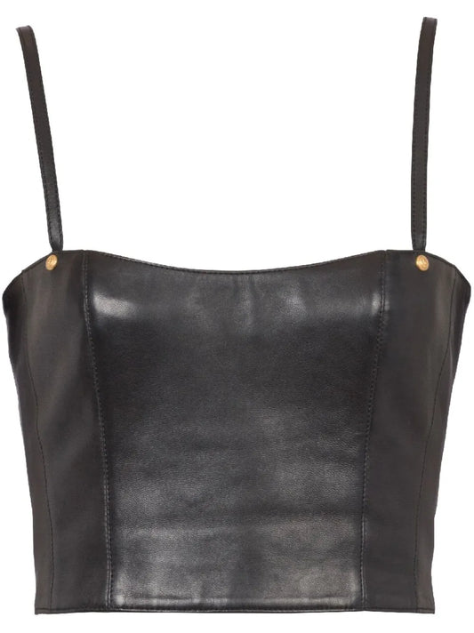 Leather Crop Top