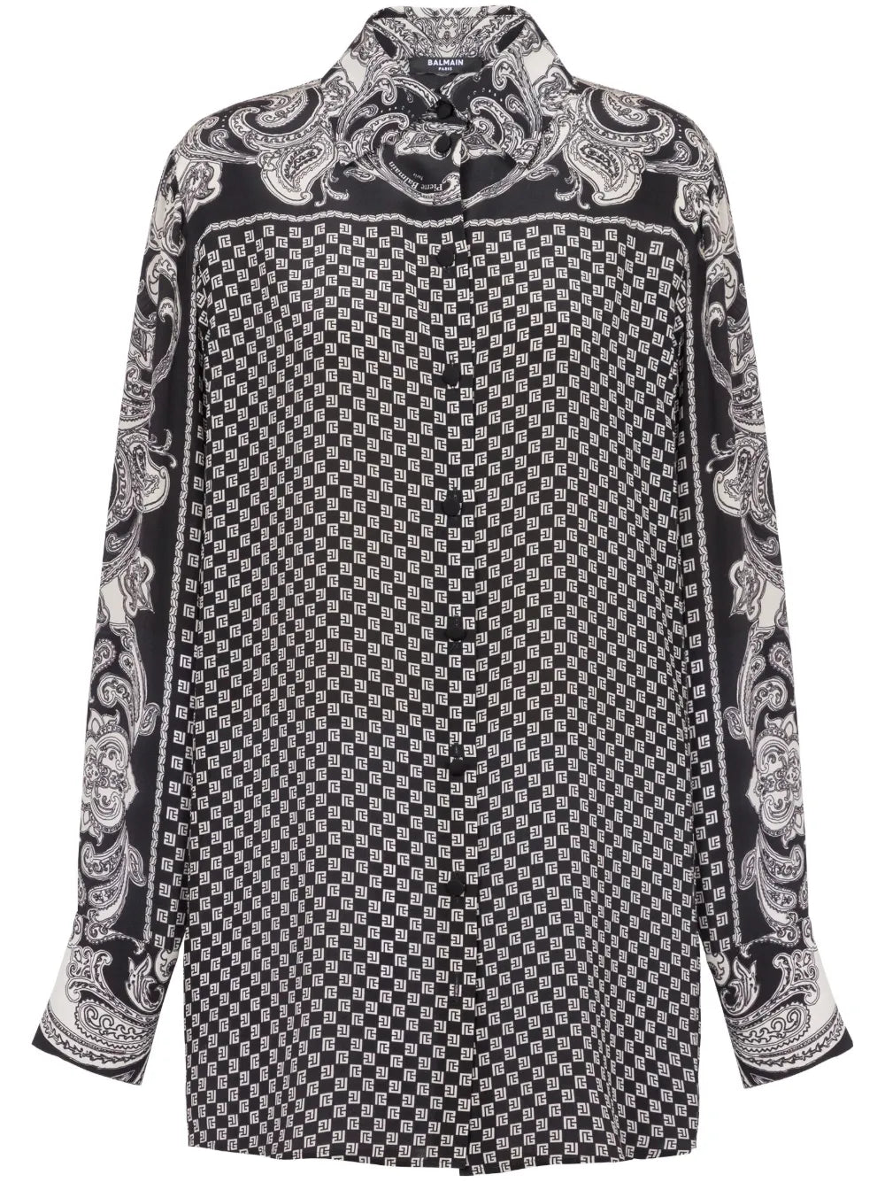Paisley-Print Silk Shirt