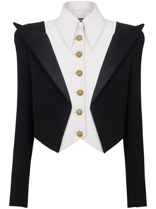 6-Button Spencer Cropped Jacket