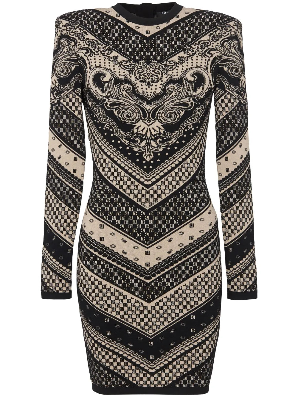 Monogram-Pattern Knitted Minidress
