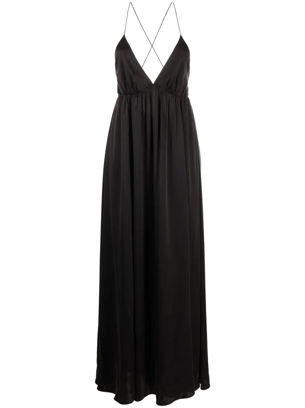 Sensory Gathered Silk Maxi Dress