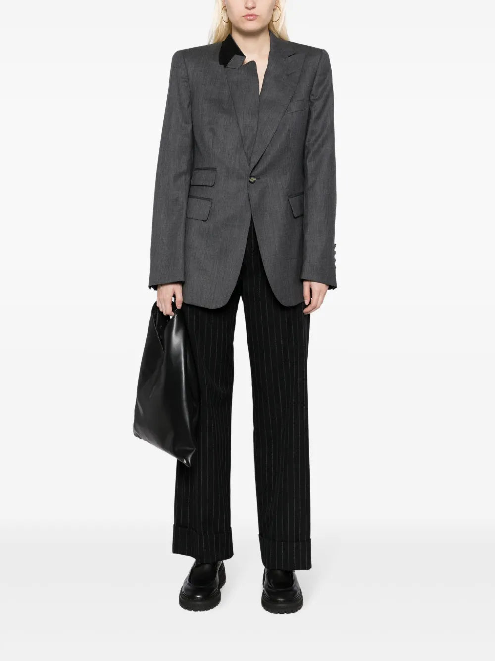 Asymmetric Single-Breasted Blazer