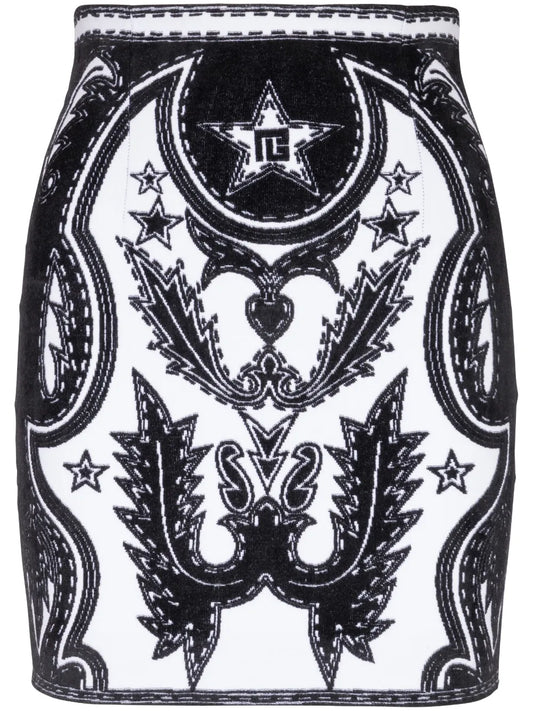 Western-Stitching Straight Skirt