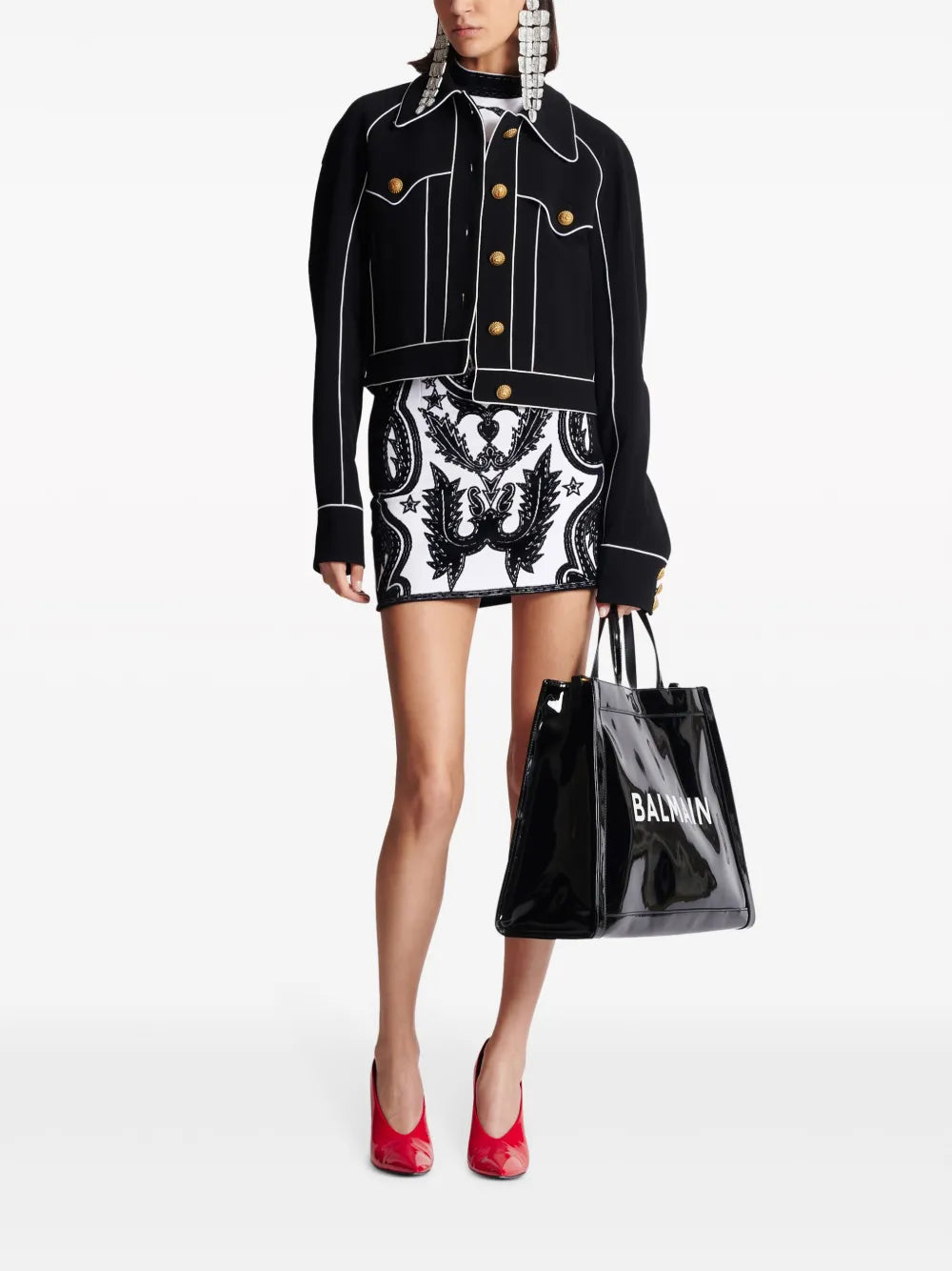 Western-Stitching Straight Skirt