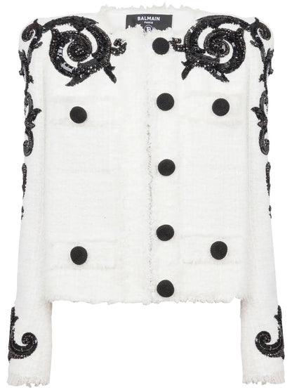 Embroidered Tweed Jacket