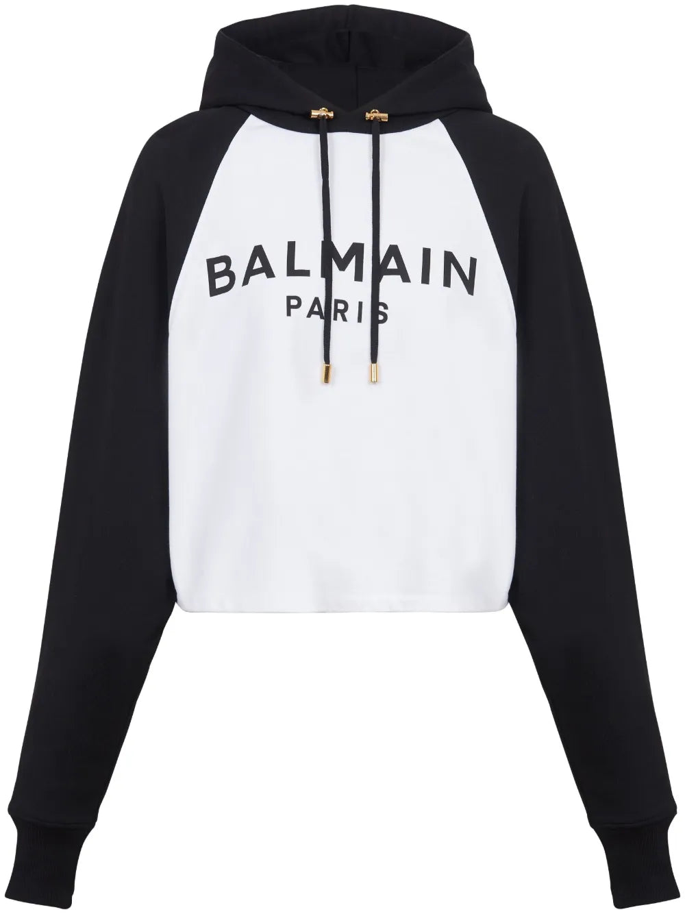 Logo-Print Cropped Hoodie