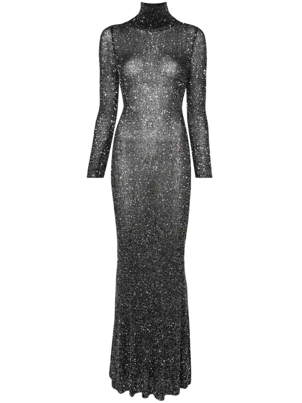 Sparkled High-Neck Maxi Dress
