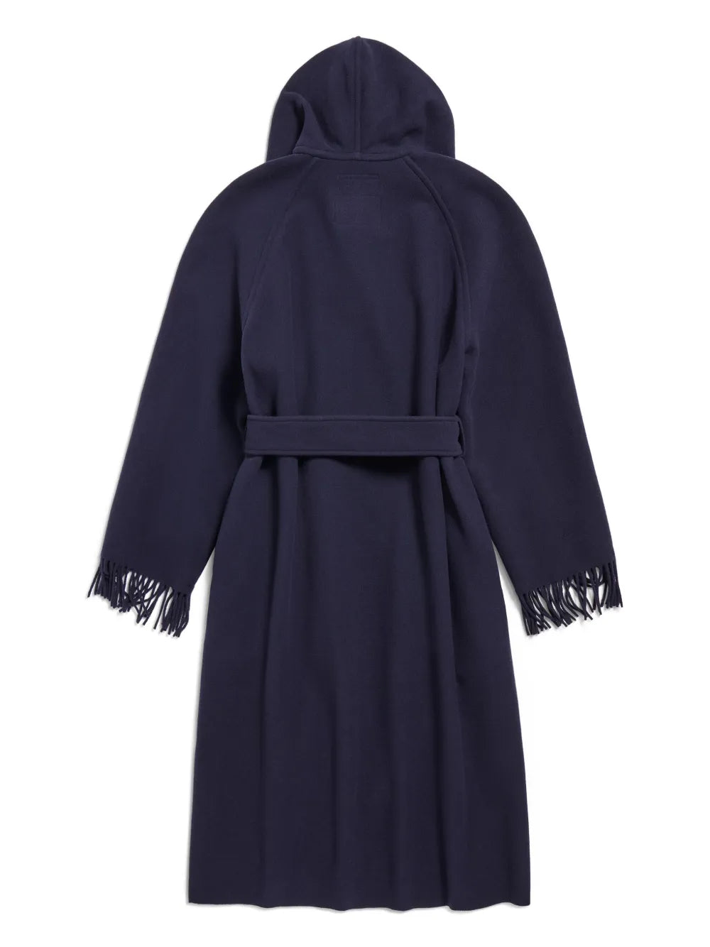 Fringed-Edge Wool Coat