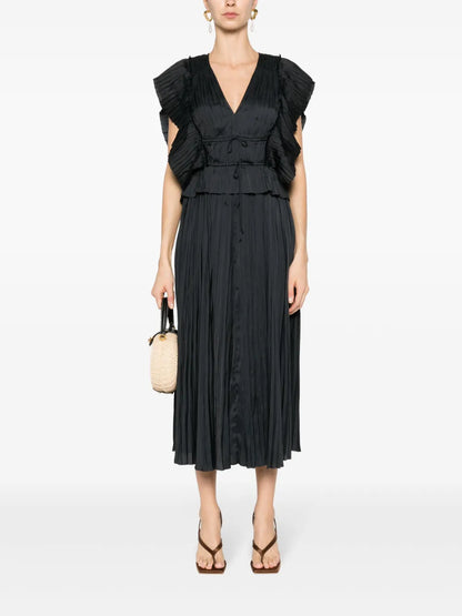 Letty Pleated Midi Dress