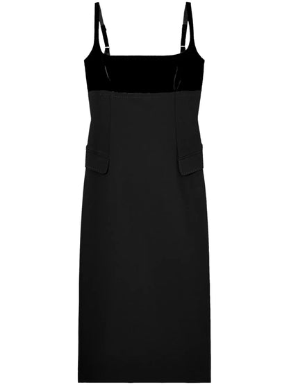 Crepe Slip Midi Dress
